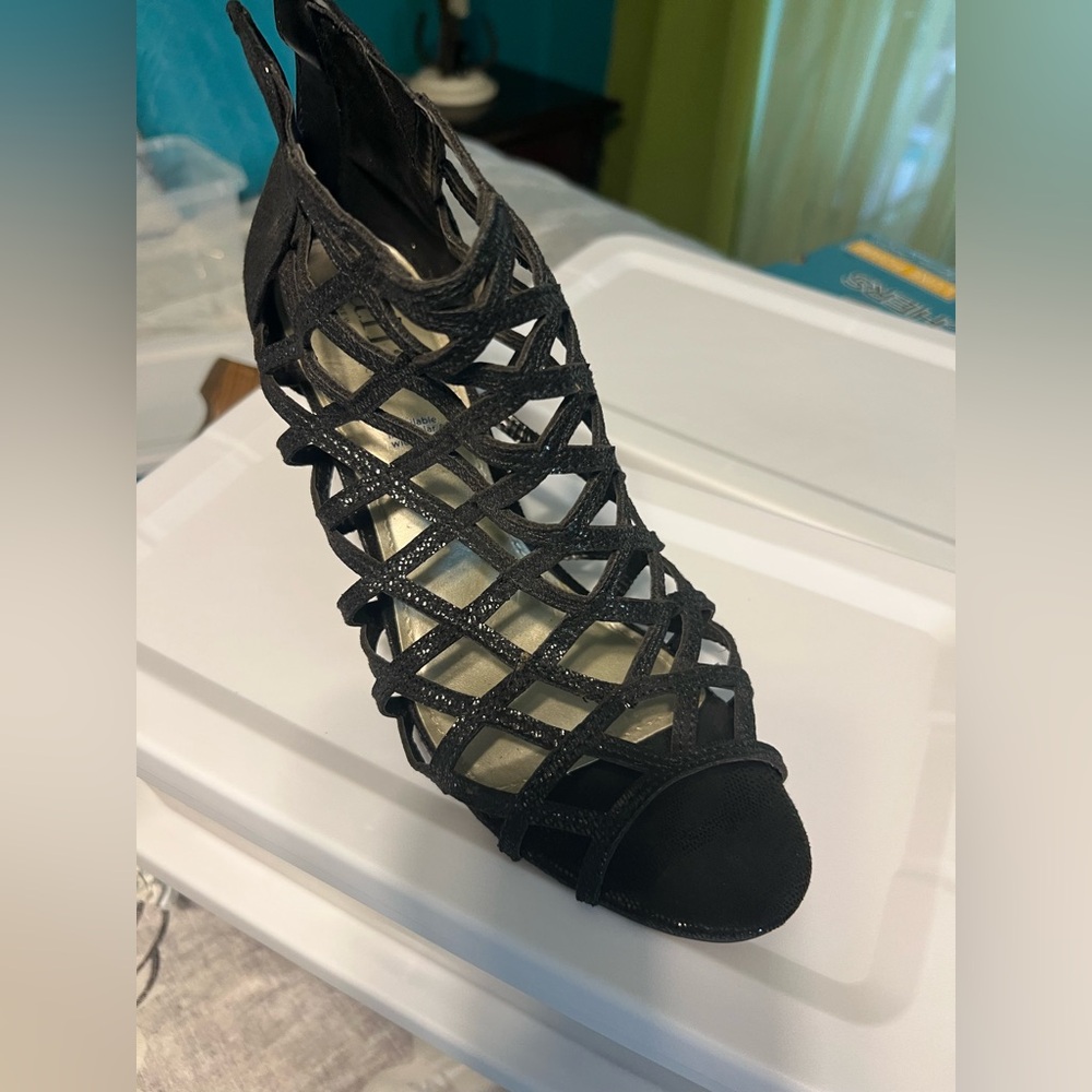 a.n.a Black Strappy Heels
